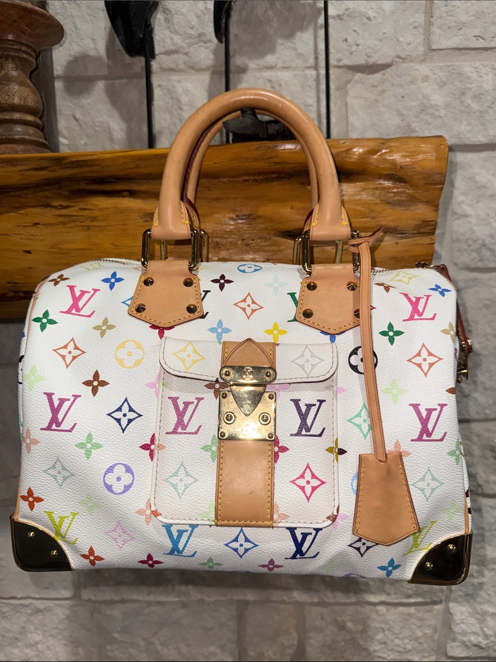 Louis Vuitton White Multicolor Murakami Monogram Speedy 30
